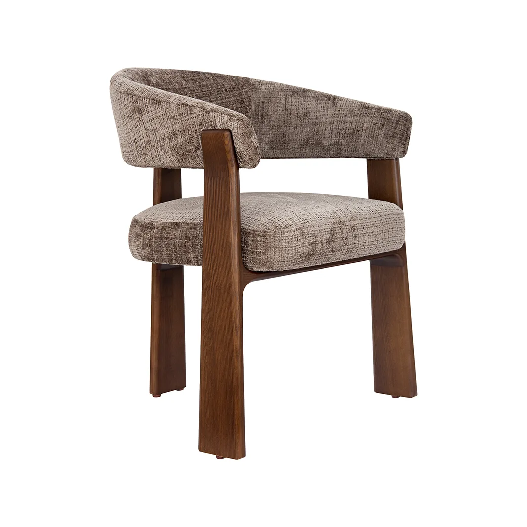 LABEL51 Esszimmerstuhl Nice walnoot hout in Cremona Taupe
