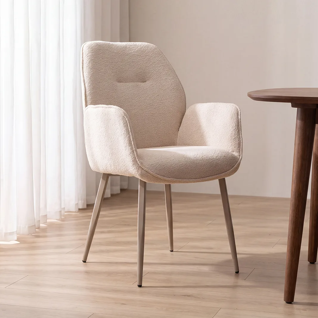 LABEL51 dining chair Mayson taupe metaal (Raven, Natural)
