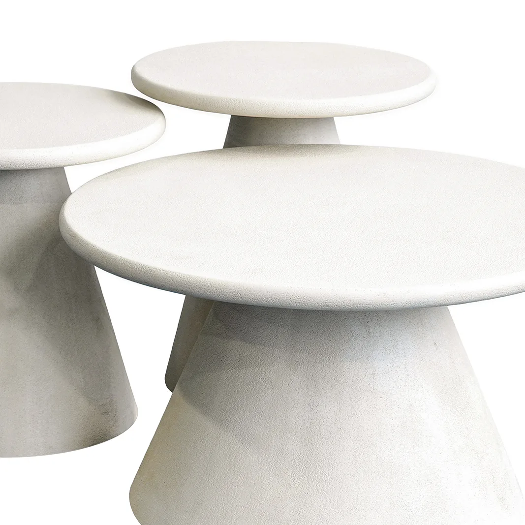 Bijzettafel Elan 45x45 cm (Concrete, Beige) - LABEL51