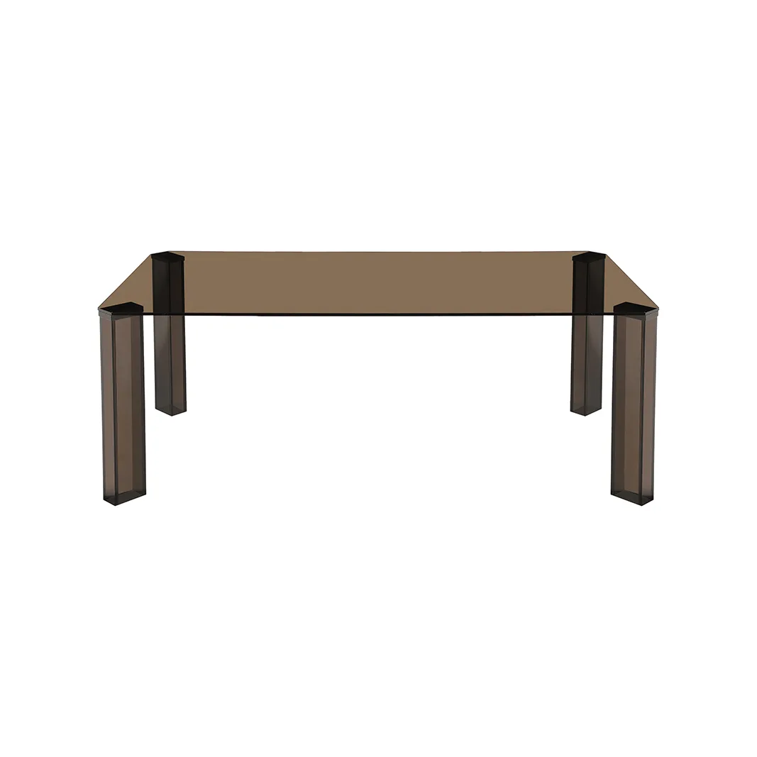 LABEL51 dining table Avery 200 cm (Glass, Brown)