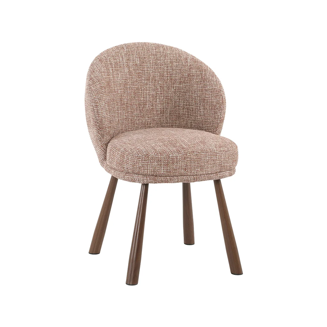 Eetkamerstoel Haya walnoot metaal (Pure Weave, Blush) - LABEL51