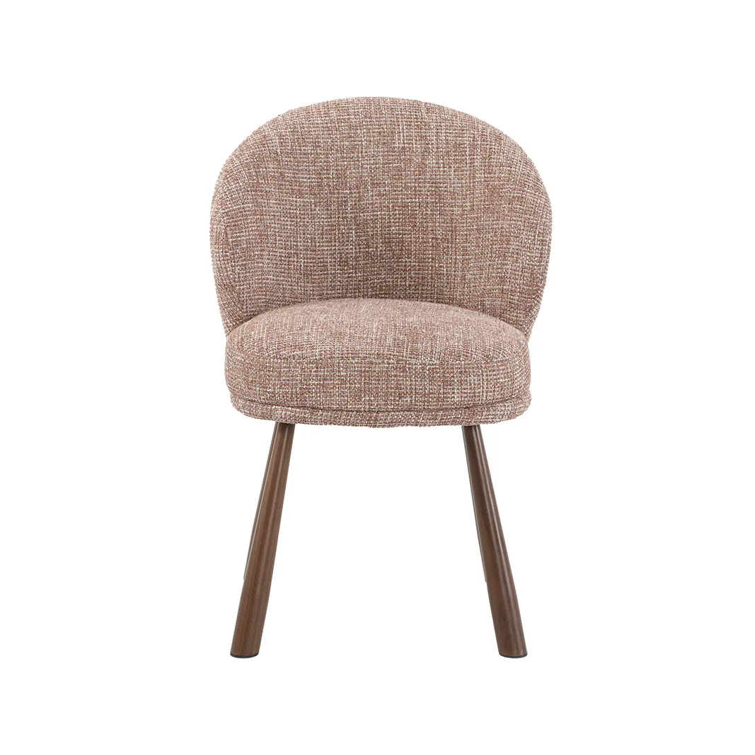 Eetkamerstoel Haya walnoot metaal (Pure Weave, Blush) - LABEL51