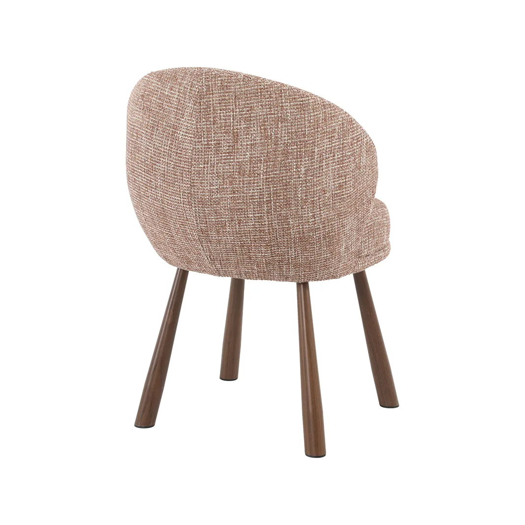 Eetkamerstoel Haya walnoot metaal (Pure Weave, Blush) - LABEL51