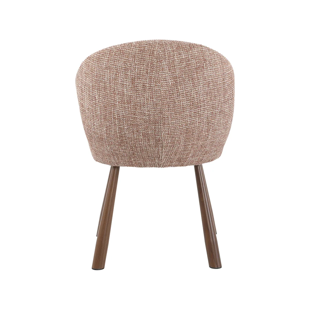 Eetkamerstoel Haya walnoot metaal (Pure Weave, Blush) - LABEL51