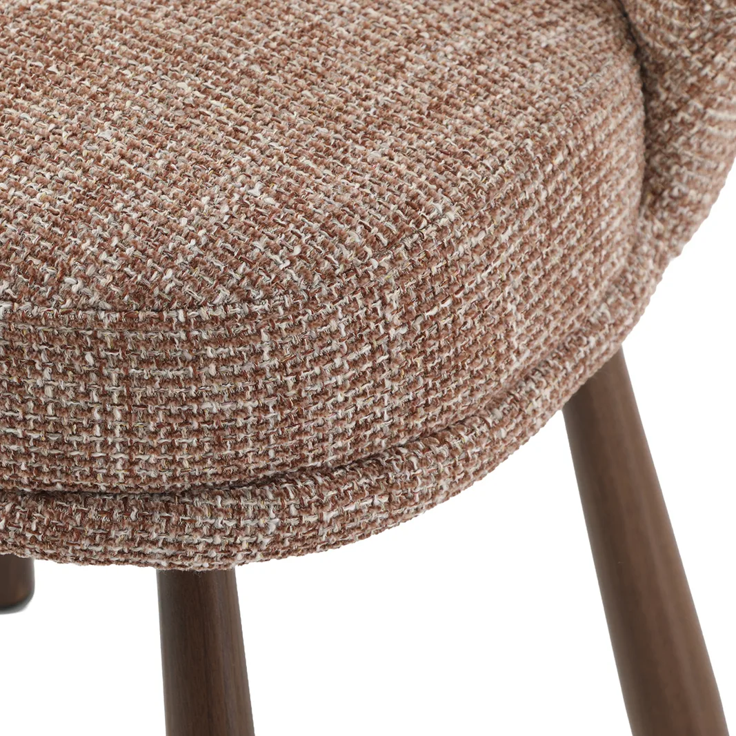 Eetkamerstoel Haya walnoot metaal (Pure Weave, Blush) - LABEL51