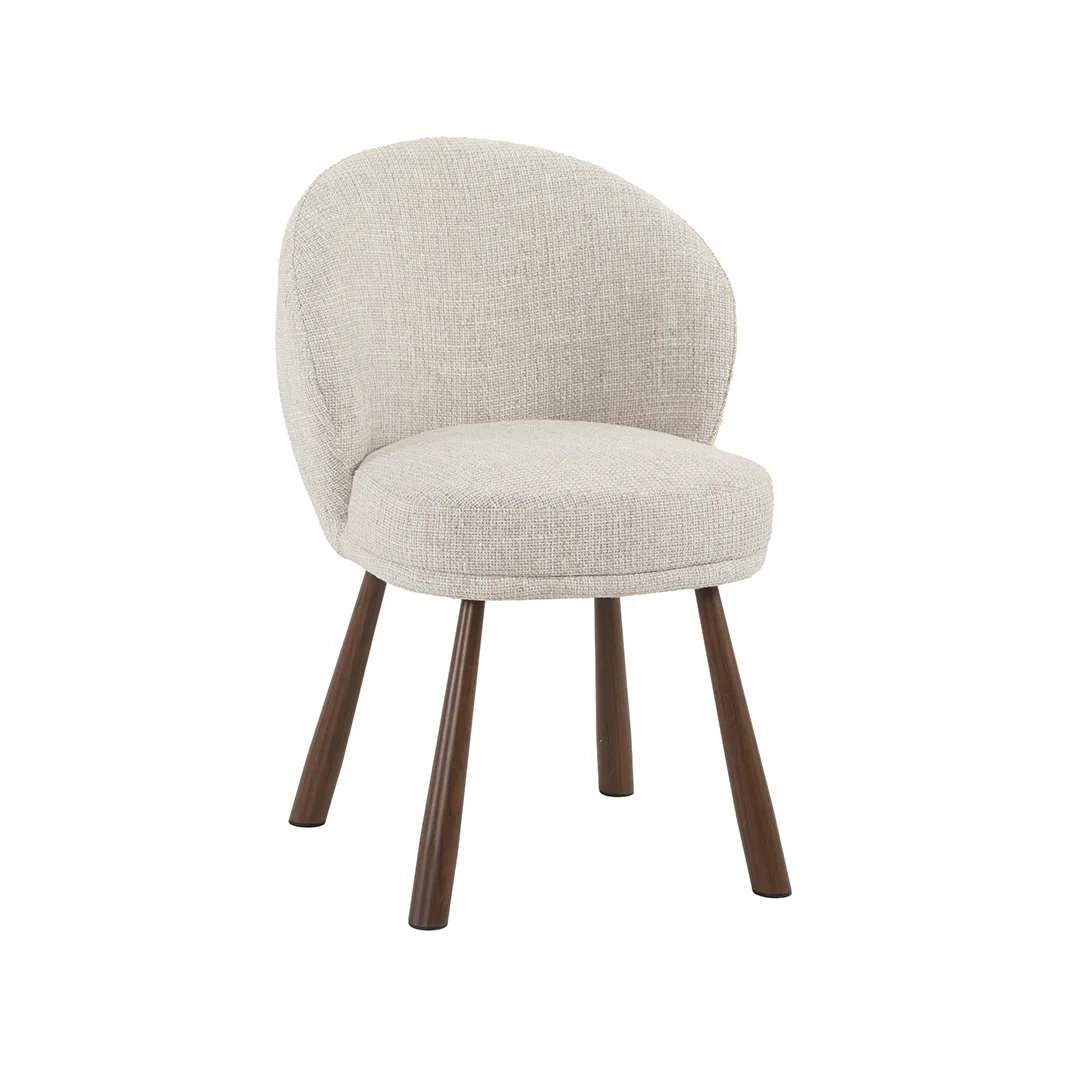 Eetkamerstoel Haya walnoot metaal (Pure Weave, Blush) - LABEL51