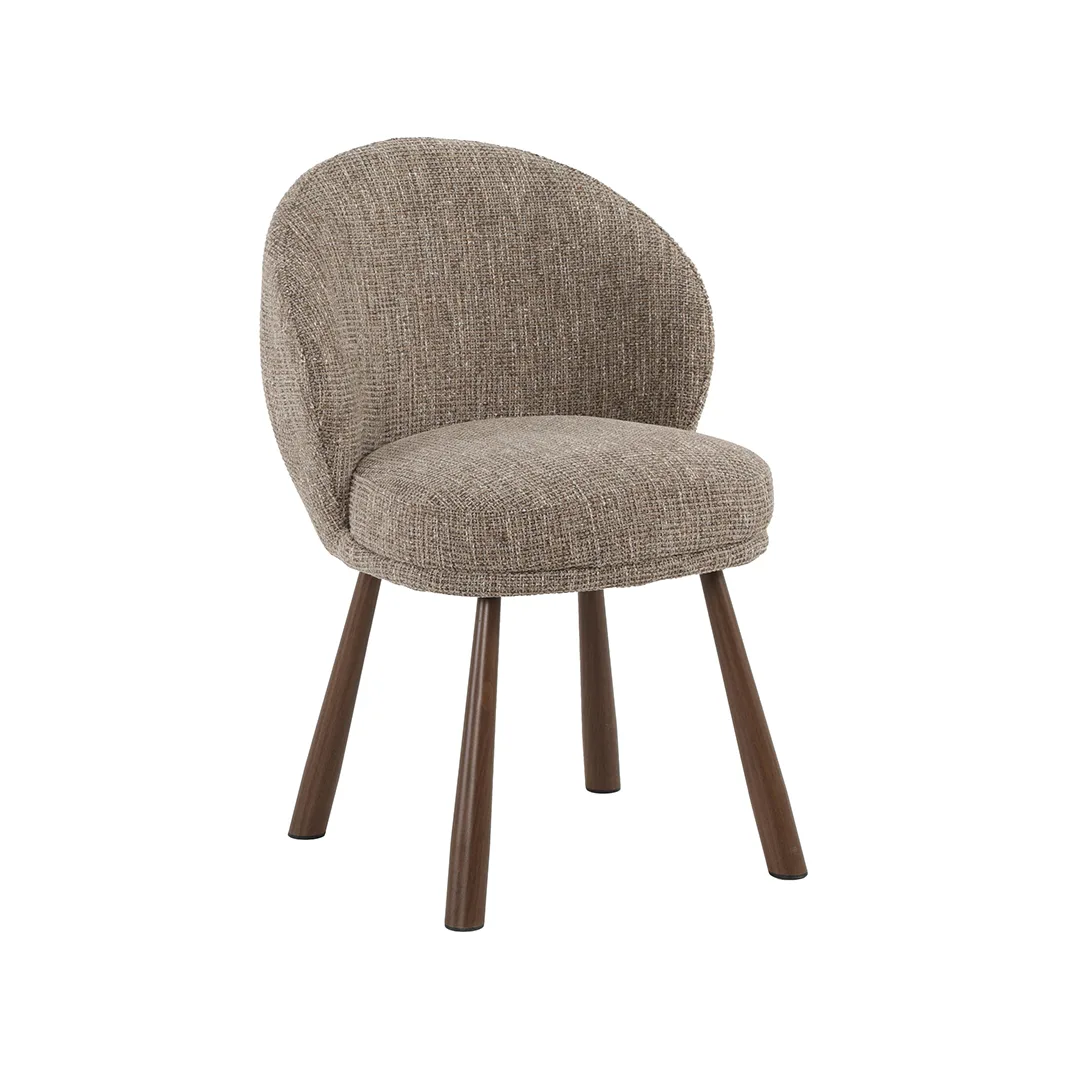 Eetkamerstoel Haya walnoot metaal (Pure Weave, Blush) - LABEL51