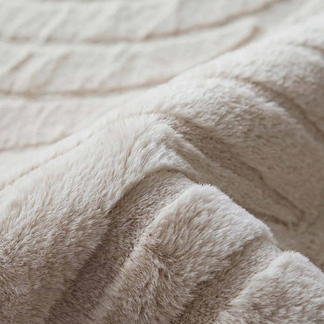 LABEL51 rug Nilo 200x200 cm, rond (Polyester, Licht Taupe)