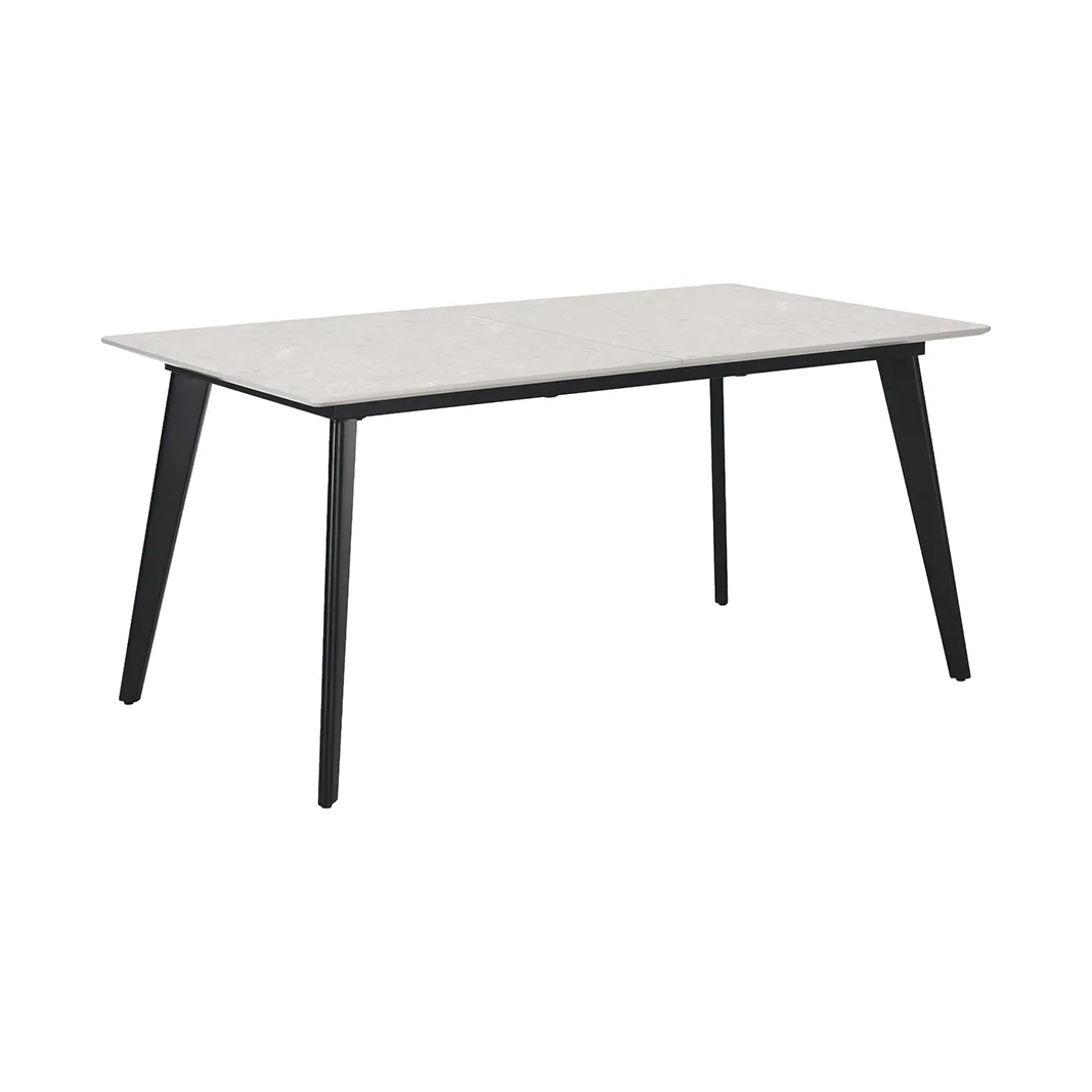 Eetkamertafel Japandi Slim 160/200x100 cm (Mármol, Beige) - LABEL51