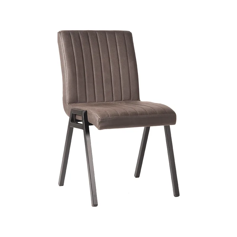 LABEL51 Esszimmerstuhl Matz zwart metaal in Microfiber Anthracite