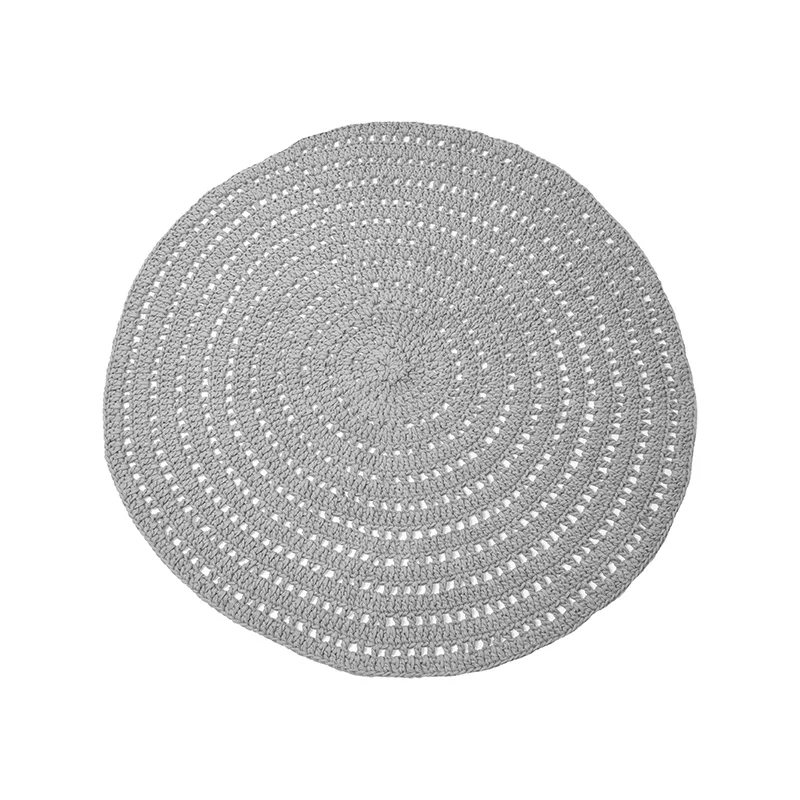 LABEL51 rug Knitted 150x150 cm, rond (Cotton, Army)