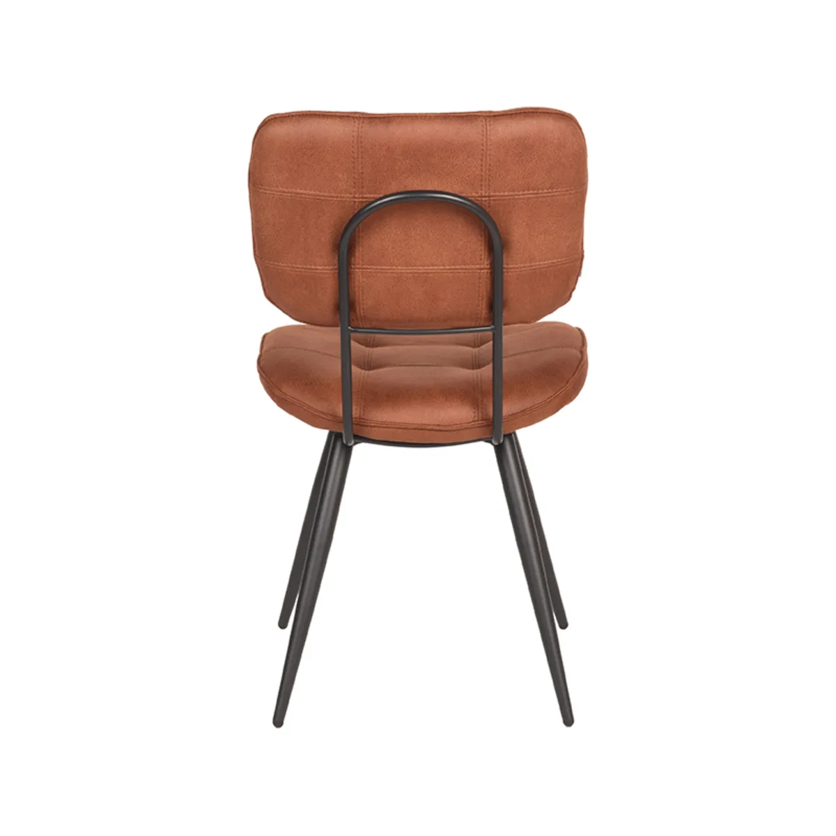 LABEL51 Esszimmerstuhl Gus zwart metaal in Microfiber Cognac, Detail 2
