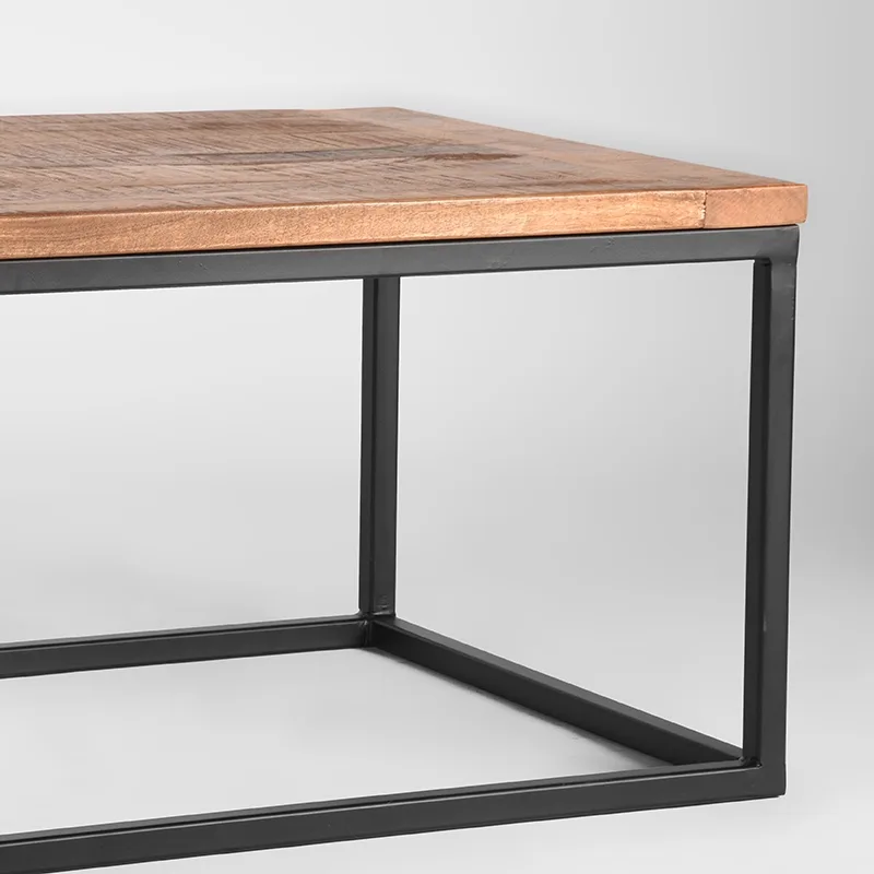 LABEL51 Couchtisch Box 100 cm (Mangoholz, Rough)