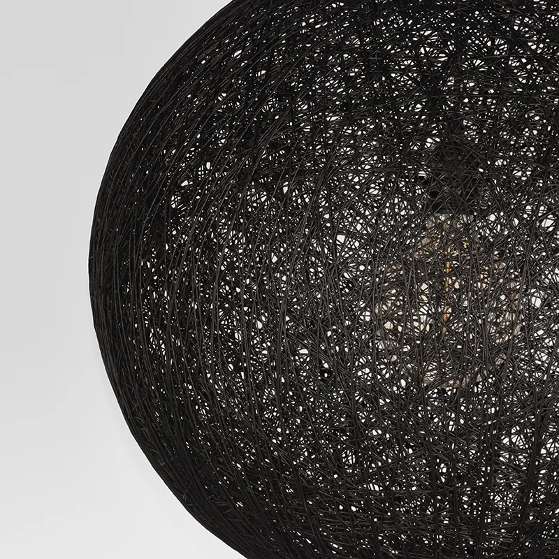 LABEL51 Hanglamp Twist M in Zwart vlas, detail 3