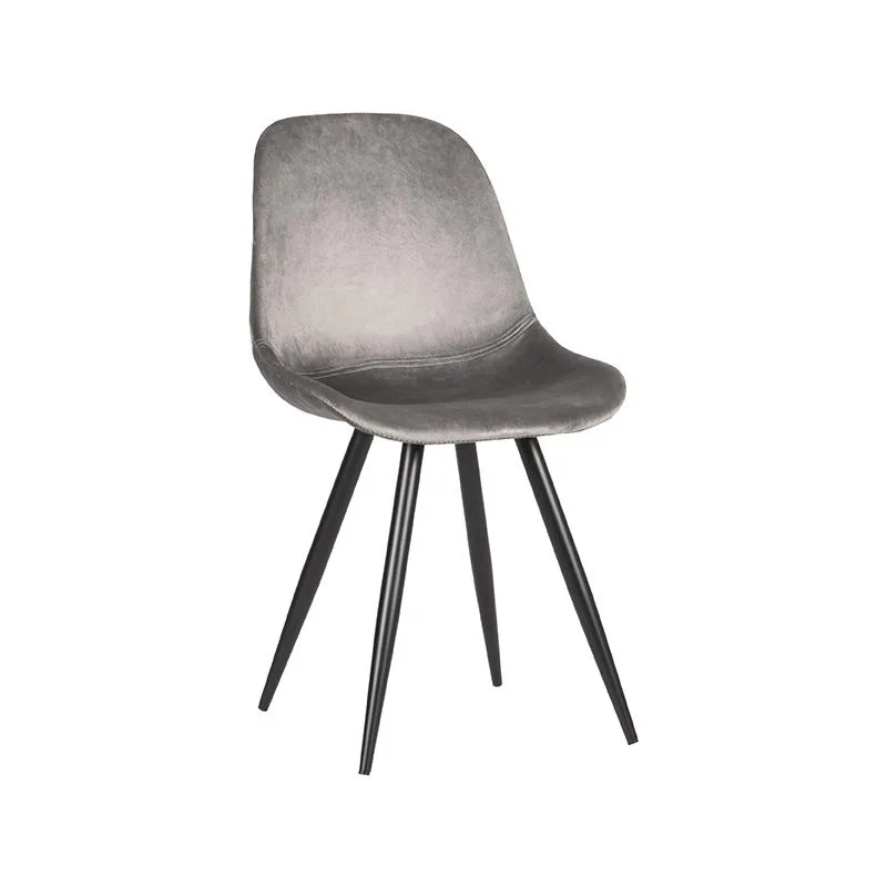 LABEL51 Esszimmerstuhl Capri zwart metaal in Velvet Grijs