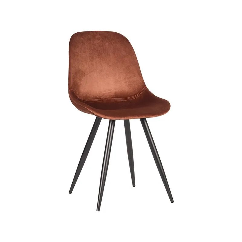 LABEL51 Esszimmerstuhl Capri zwart metaal in Fluweel Rust