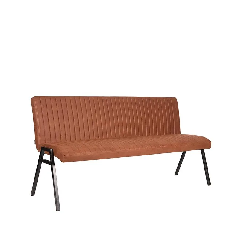 LABEL51 Essbank Matz 175 cm in Microfiber Cognac