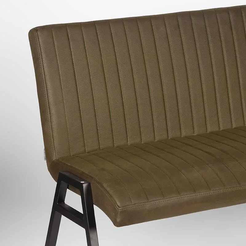 LABEL51 Essbank Matz 145 cm in Microfiber Army, Detail 3