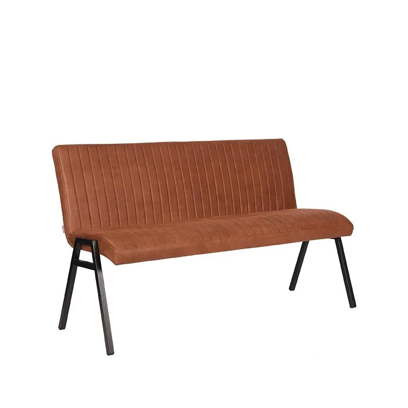 LABEL51 Essbank Matz 145 cm in Microfiber Cognac