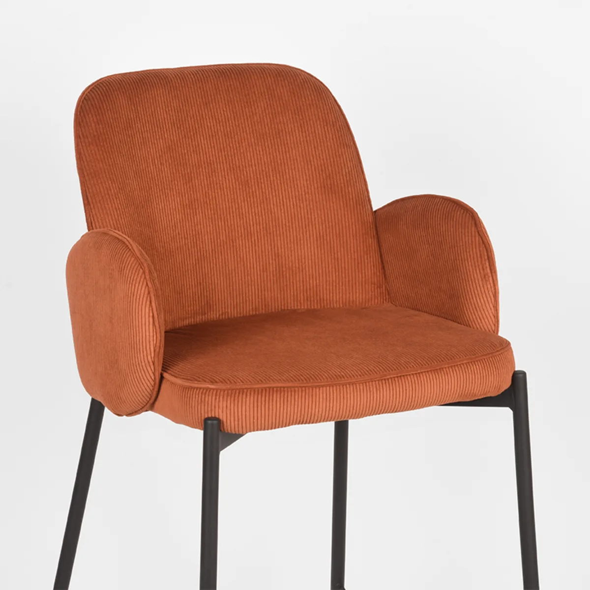 LABEL51 Barhocker Jari laag in Ribcord Rust, Detail 4