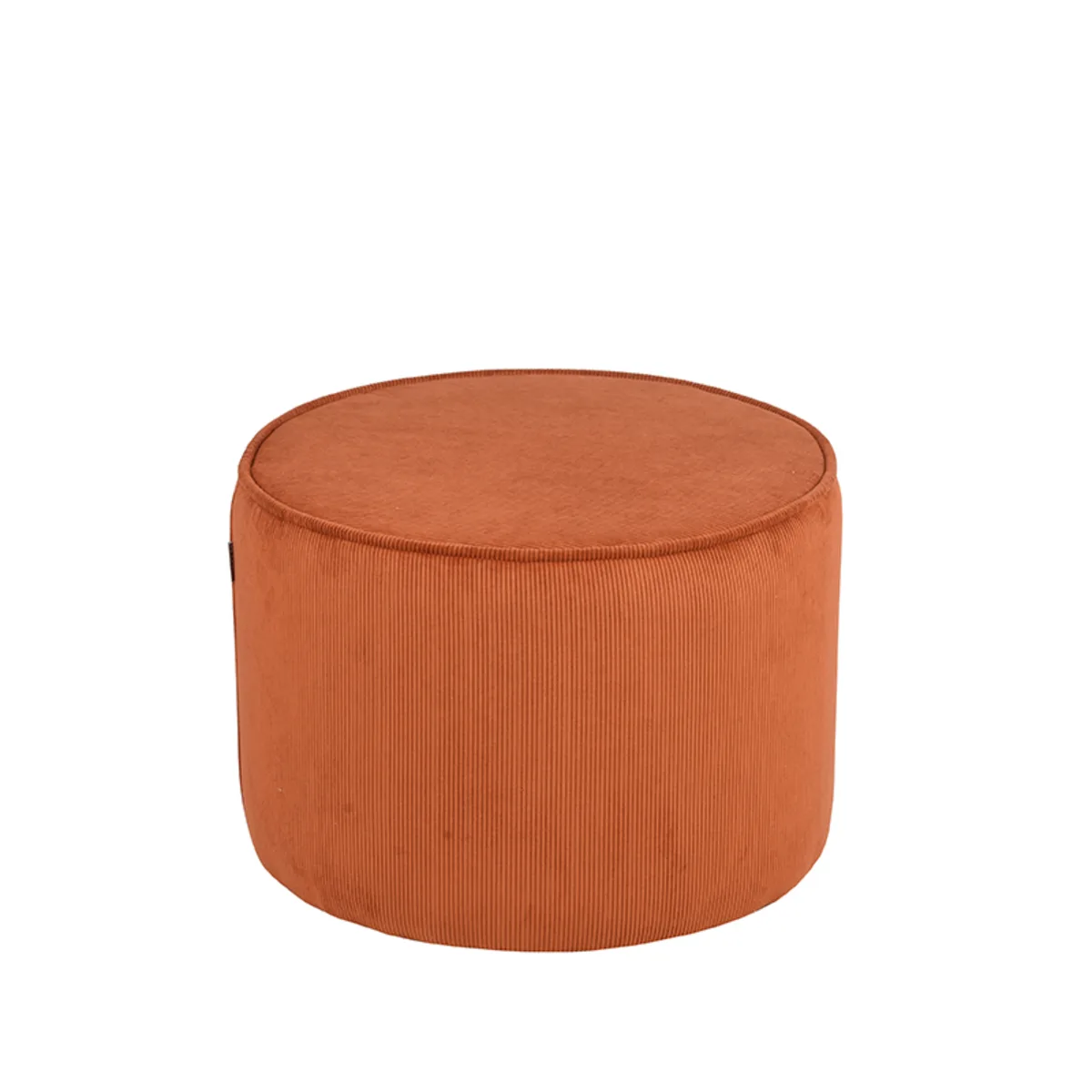 LABEL51 Pouf Tibo 55 cm, rond in Ribcord Rust, Detail 1