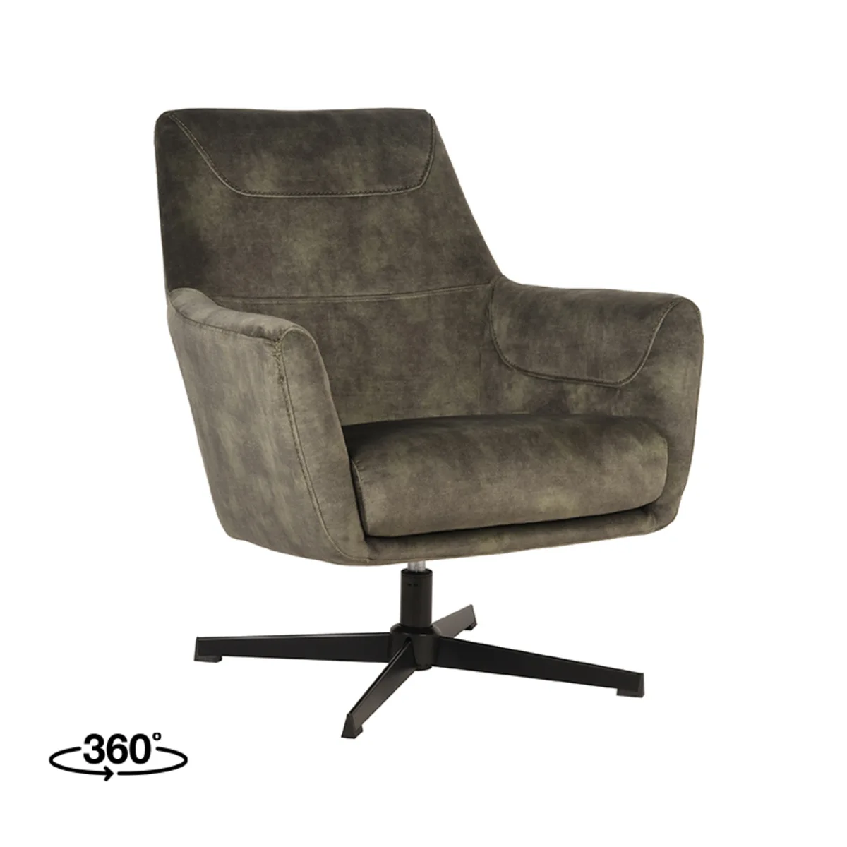 LABEL51 Sessel Toby in Velours Hunter