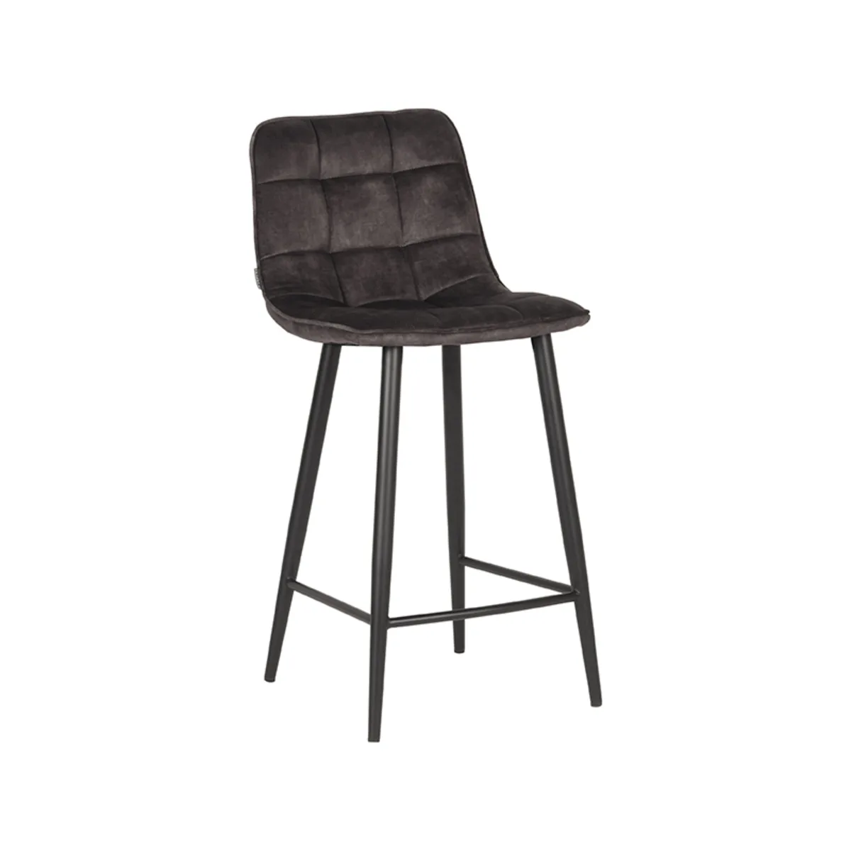 LABEL51 Barhocker Jelt laag in Velours Anthracite