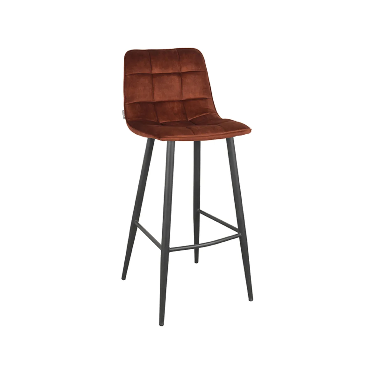 LABEL51 Barhocker Jelt hoog in Velours Rust