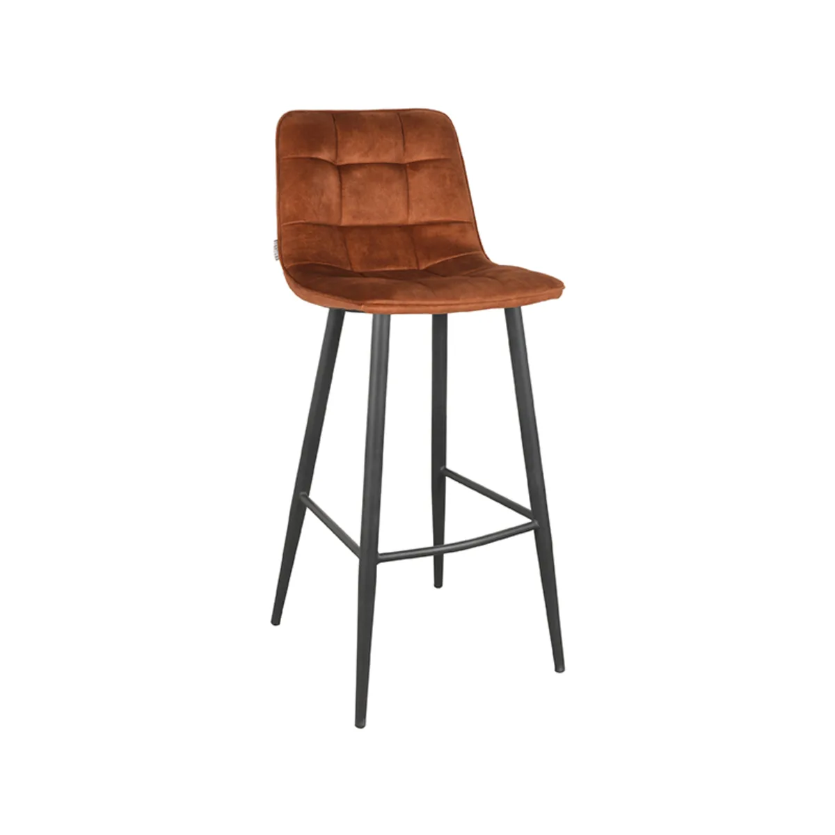 LABEL51 Barkruk Jelt hoog in Velours Ocher