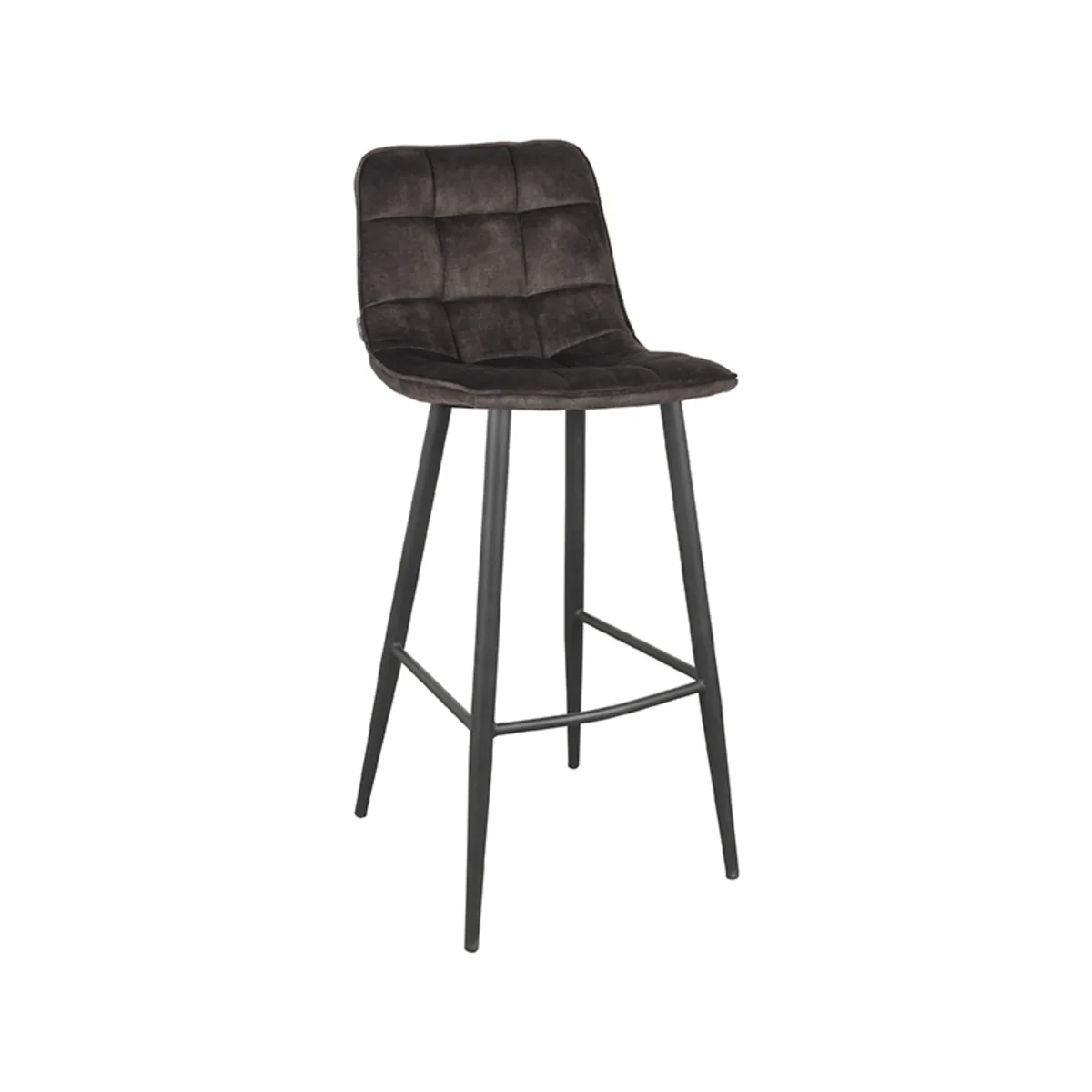 LABEL51 Barkruk Jelt hoog in Velours Anthracite