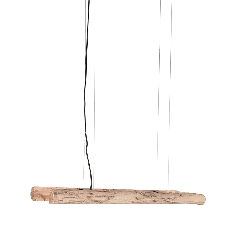 LABEL51 Hanglamp Woody 4-lichts in Naturel hout, detail 1