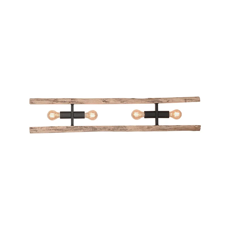 LABEL51 Hanglamp Woody 4-lichts in Naturel hout, detail 3