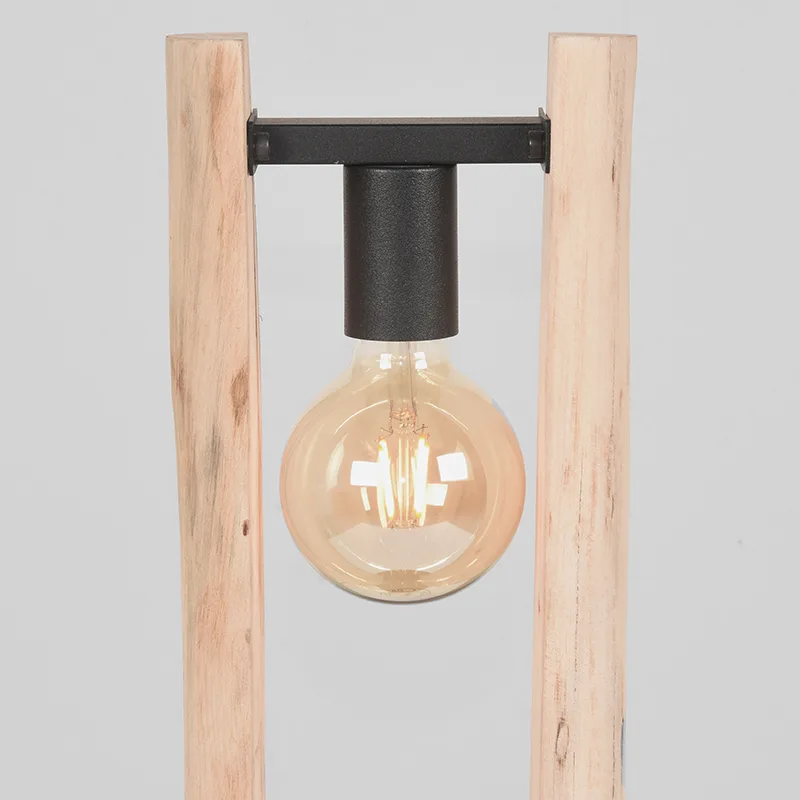 LABEL51 Tafellamp Woody in Naturel hout, detail 5