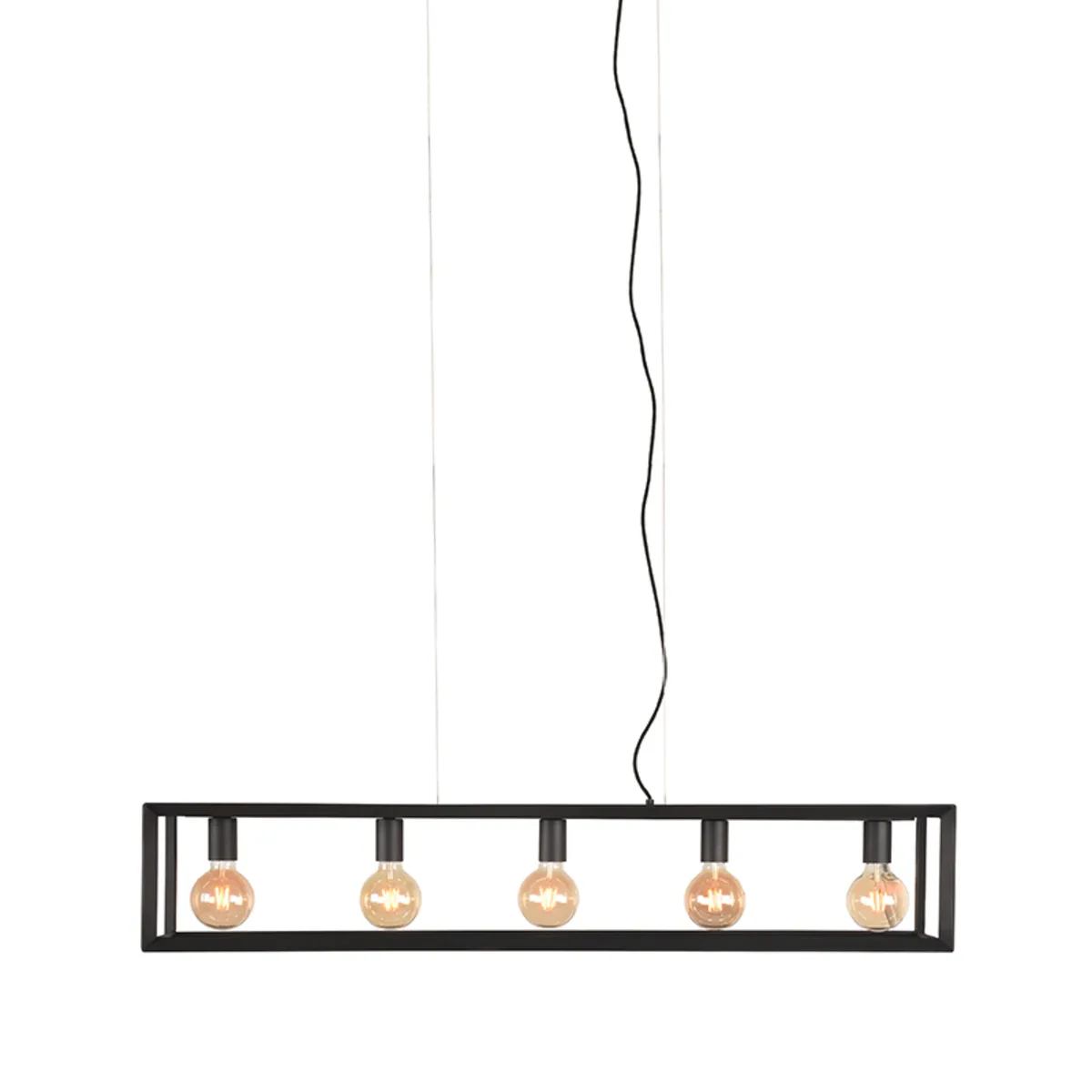 LABEL51 Hanglamp Tetto 5-lichts in Zwart metaal, detail 2