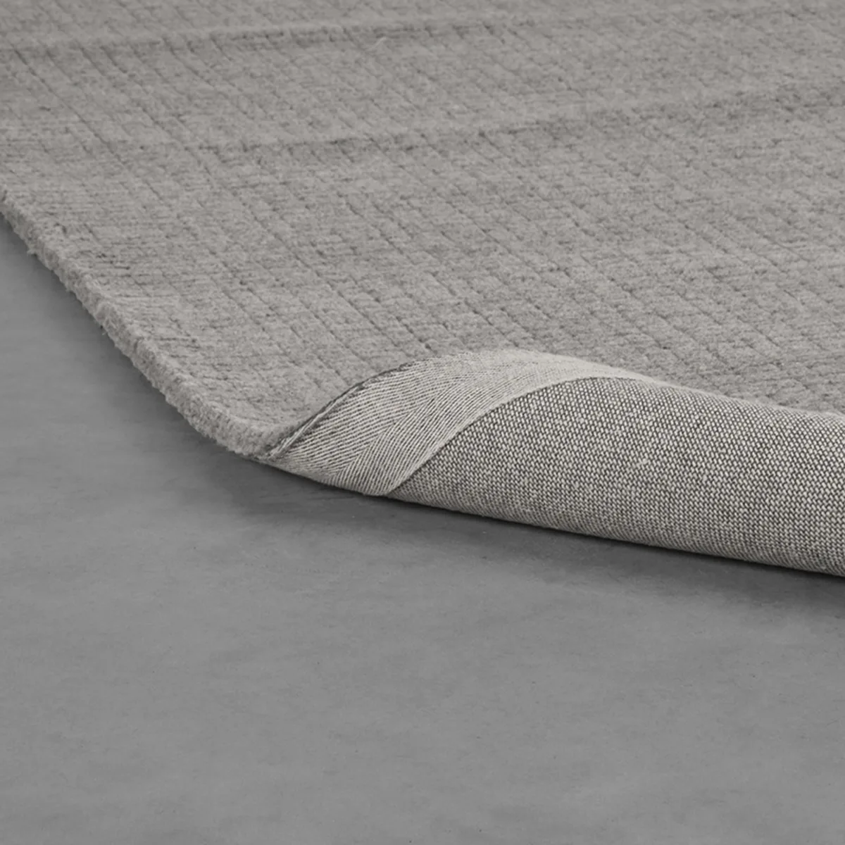 LABEL51 Vloerkleed Wolly 160x230 cm in Grijs wol, detail 2