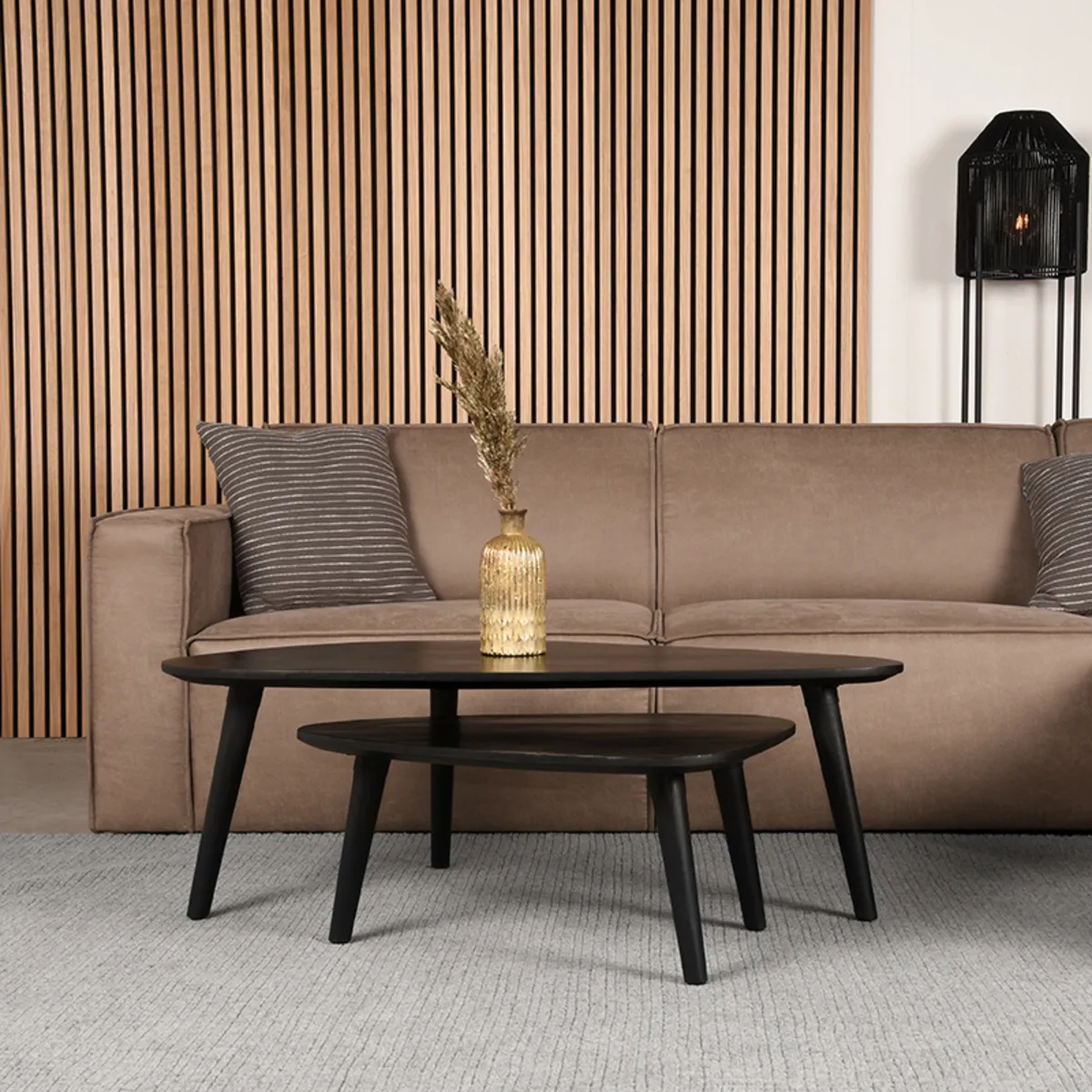 LABEL51 Vloerkleed Wolly 160x230 cm in Grijs wol, detail 3