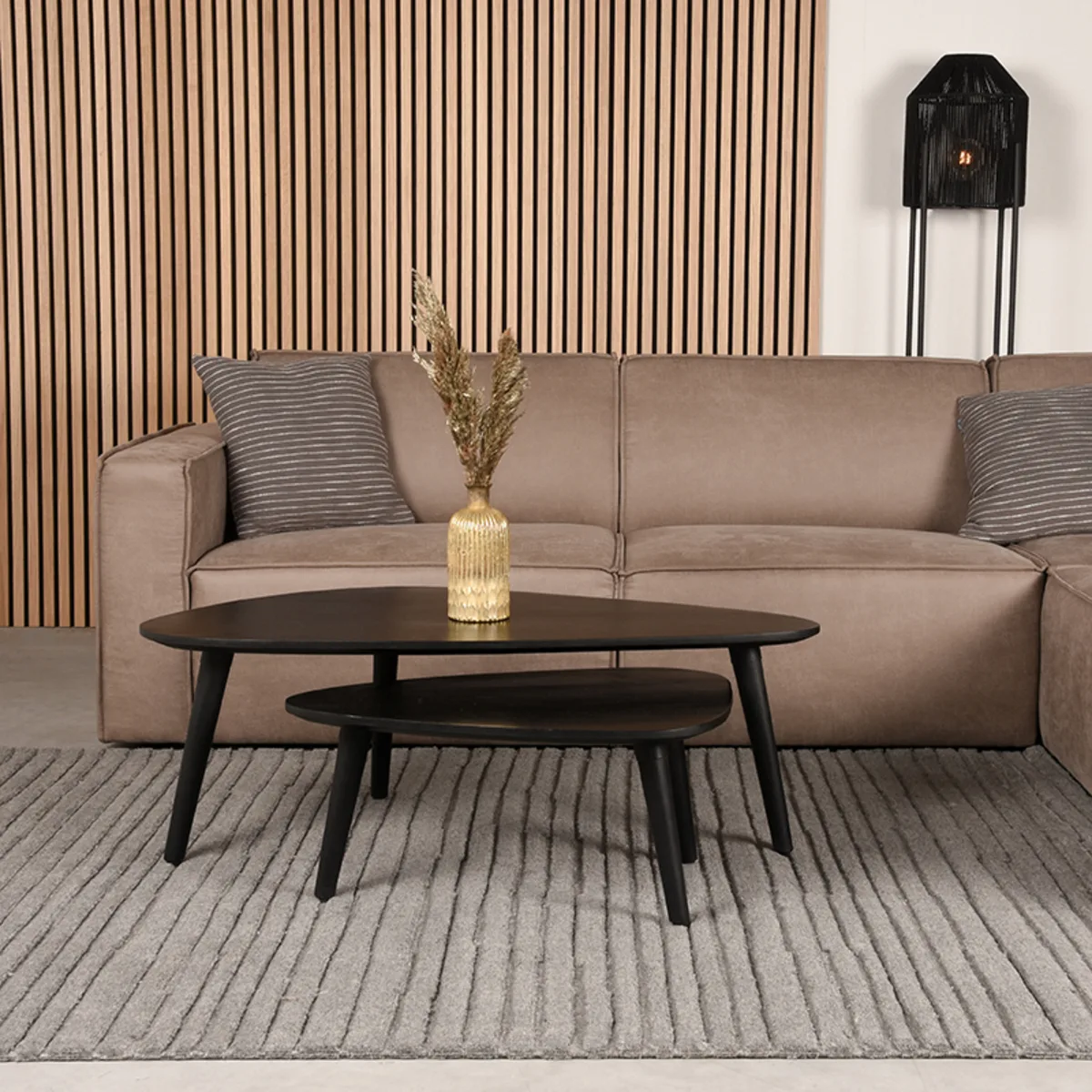 LABEL51 Vloerkleed Luxy 160x230 cm in Grijs wol, detail 3