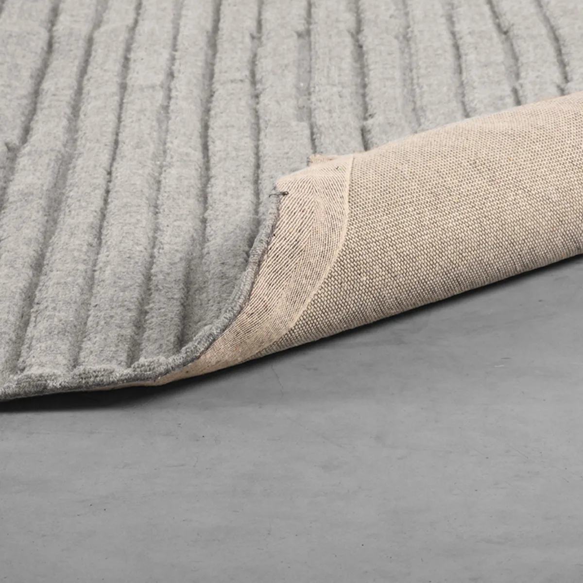 LABEL51 Vloerkleed Luxy 200x300 cm in Grijs wol, detail 2
