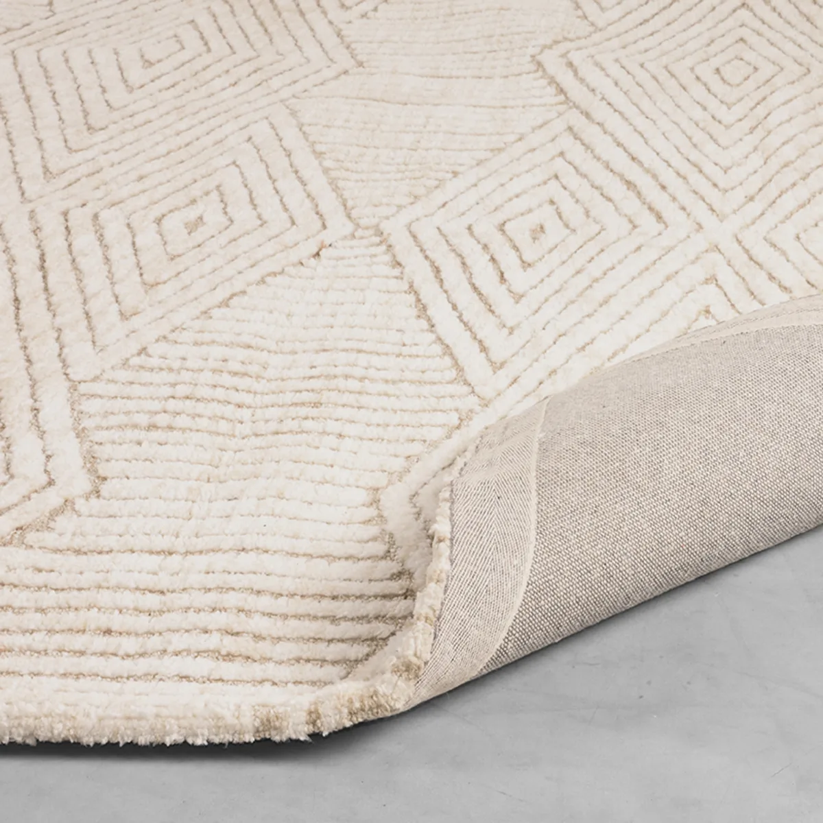 LABEL51 Teppich Cosy 160x230 cm in Taupe polyester, Detail 2