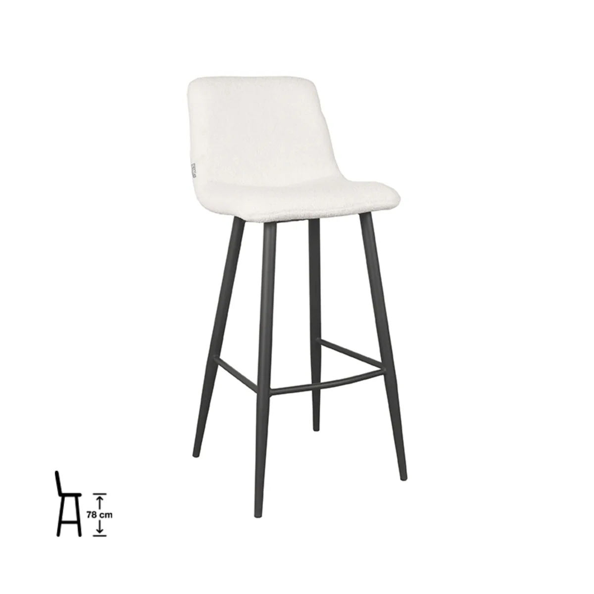 LABEL51 bar stool Jep hoog (Teddy, Ivoor)