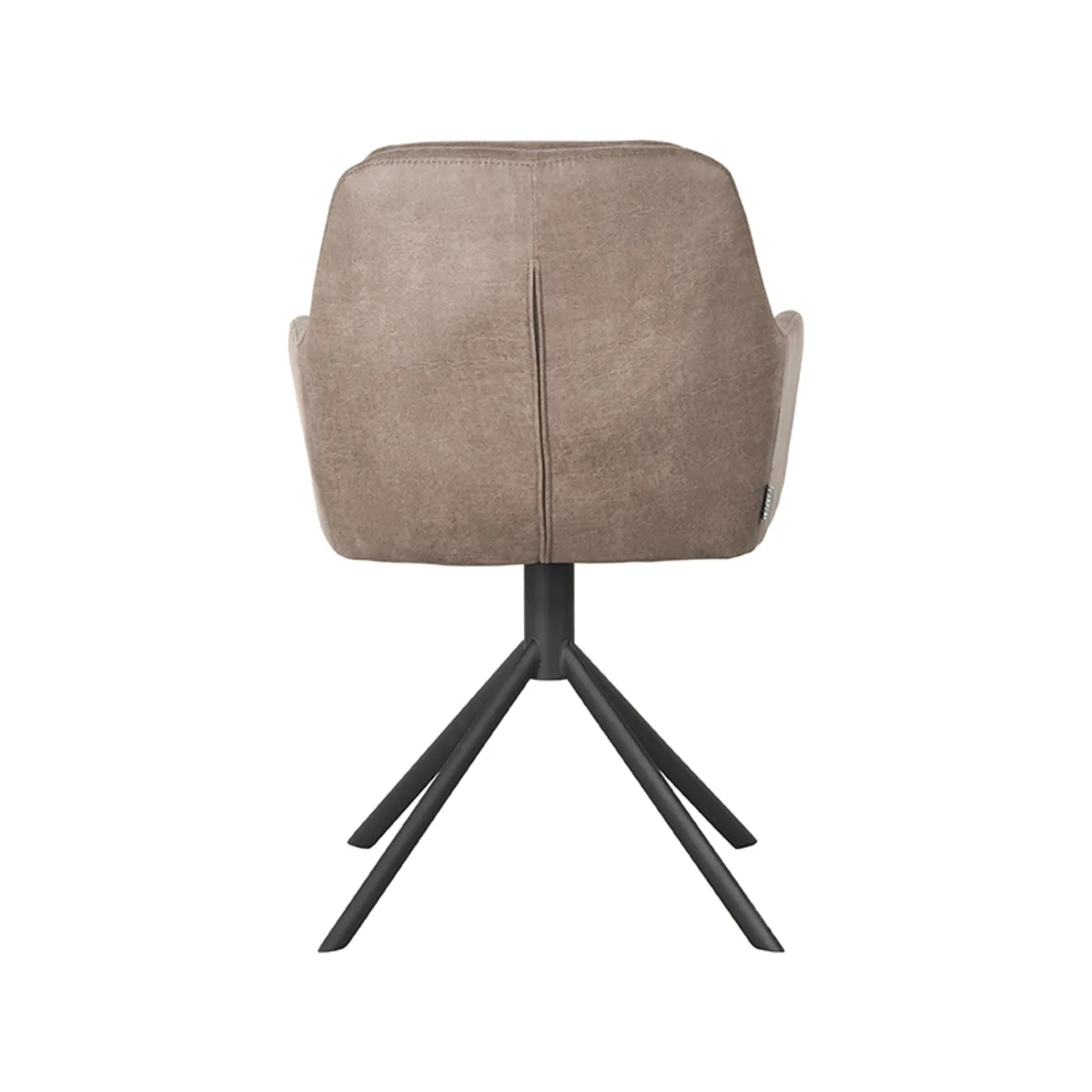 LABEL51 Esszimmerstuhl Joy zwart metaal in Microsuede Taupe, Detail 4