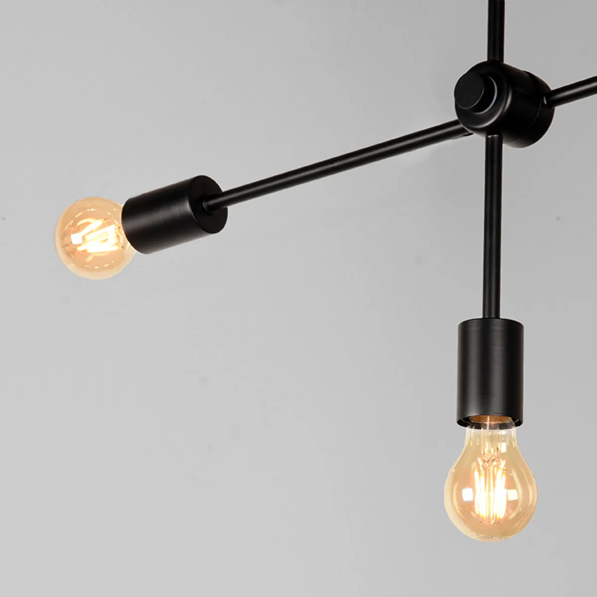 LABEL51 Hanglamp Stilo 5-lichts in Zwart metaal, detail 3