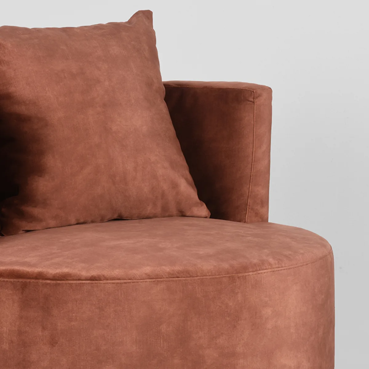 LABEL51 Sessel Evy in Velours Rust 90x90x75 cm, Detail 4