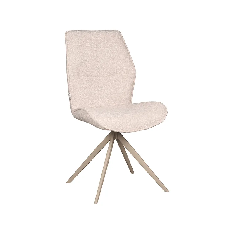 LABEL51 Eetkamerstoel Comfy taupe metaal in Touch Natural, detail 1