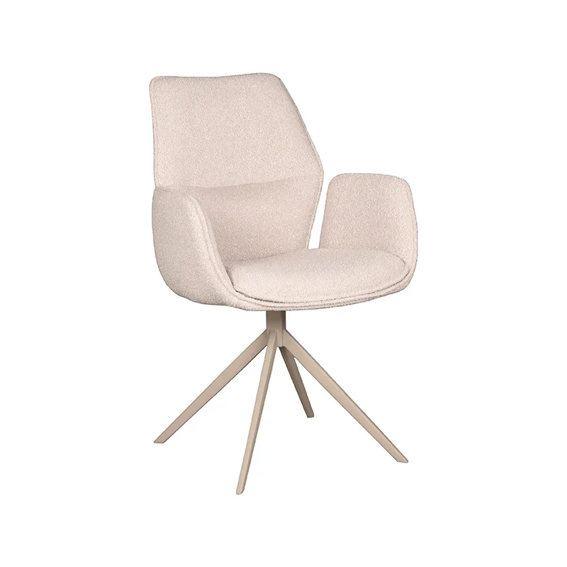 LABEL51 Esszimmerstuhl Mellow zwart metalen frame in Touch Natural, Detail 2