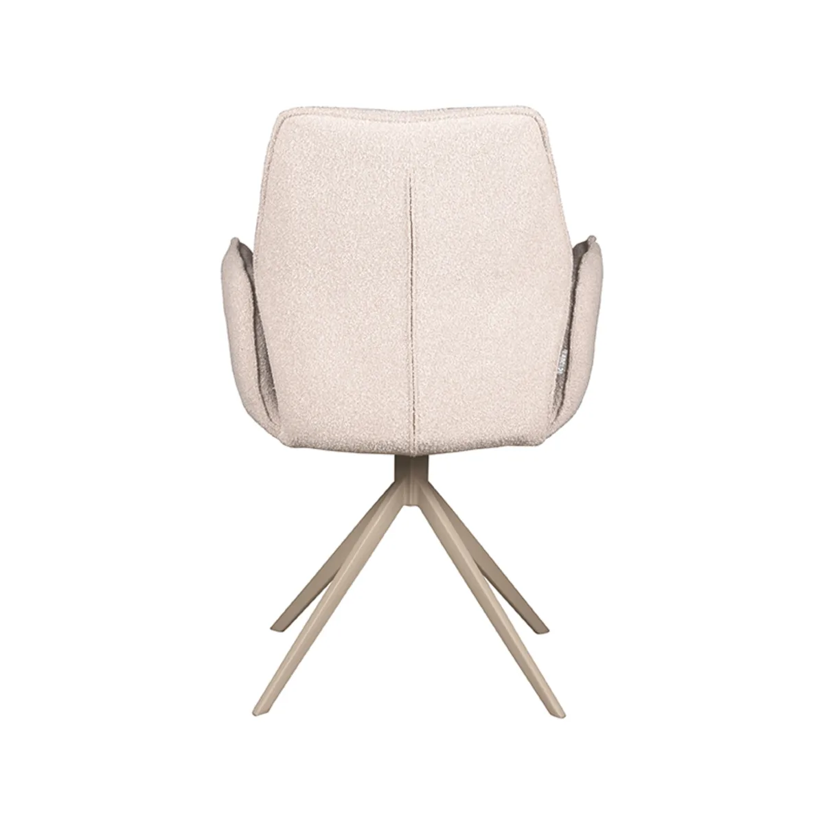 LABEL51 Eetkamerstoel Mellow zwart metalen frame in Touch Natural, detail 5