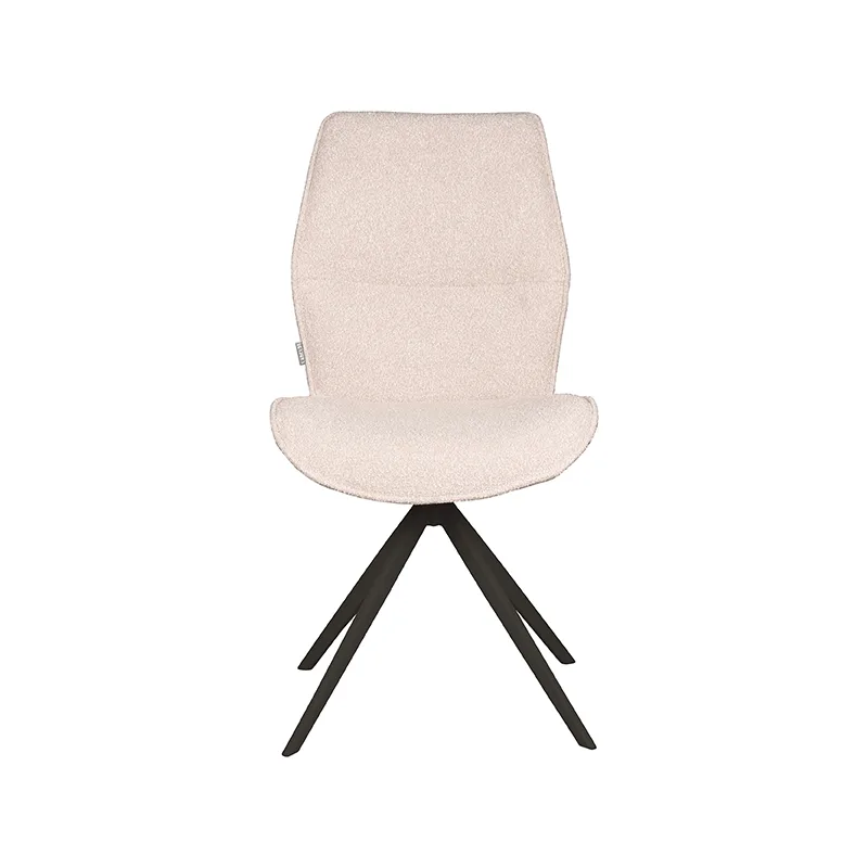 LABEL51 Eetkamerstoel Comfy zwart metaal in Touch Natural, detail 1