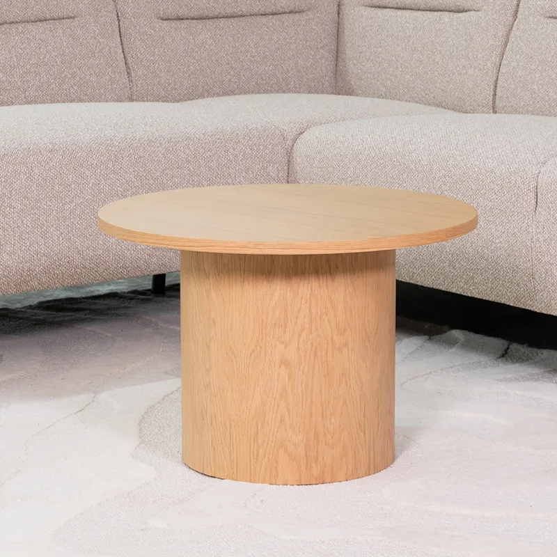 LABEL51 Couchtisch Oliva 60 cm, rond in Naturel eiken