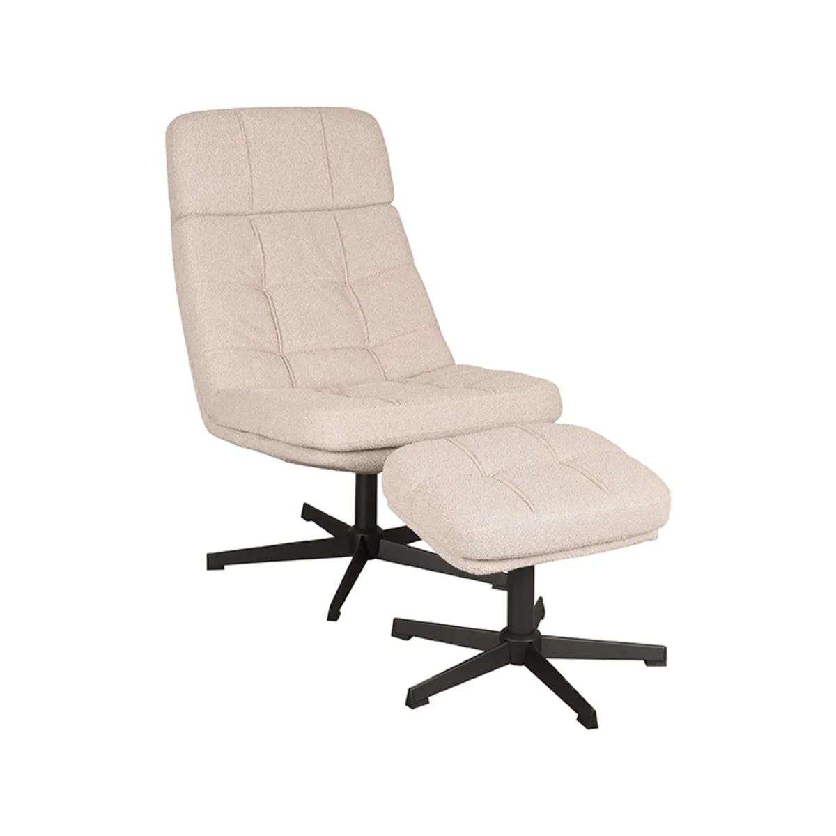 LABEL51 Sessel Alvar Incl. hocker in Touch Natural, Detail 2