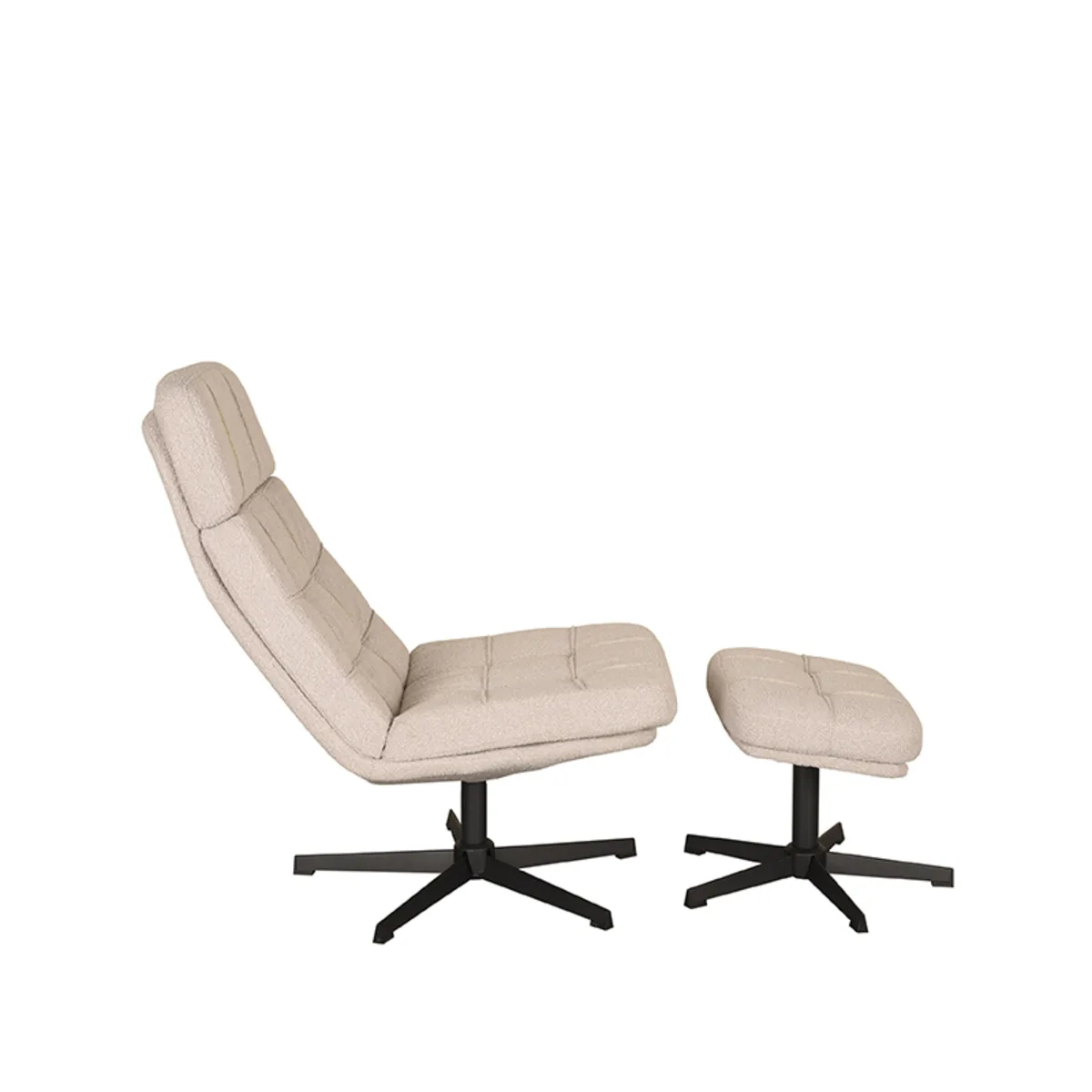 LABEL51 Sessel Alvar Incl. hocker in Touch Natural, Detail 4